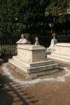 Ashes 
			around Skinner grave